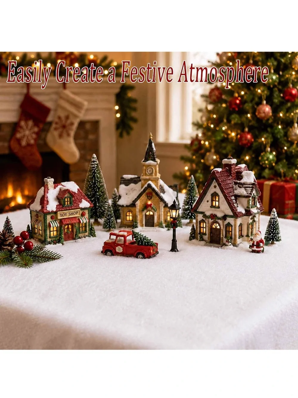Christmas snow blanket 2 pack 96”x31.5” large fake snow mat